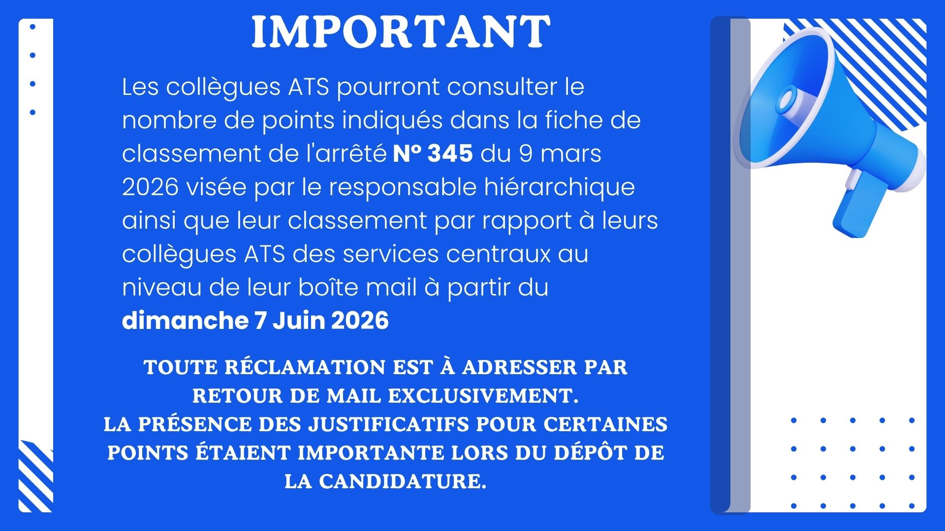 Message pour ATS