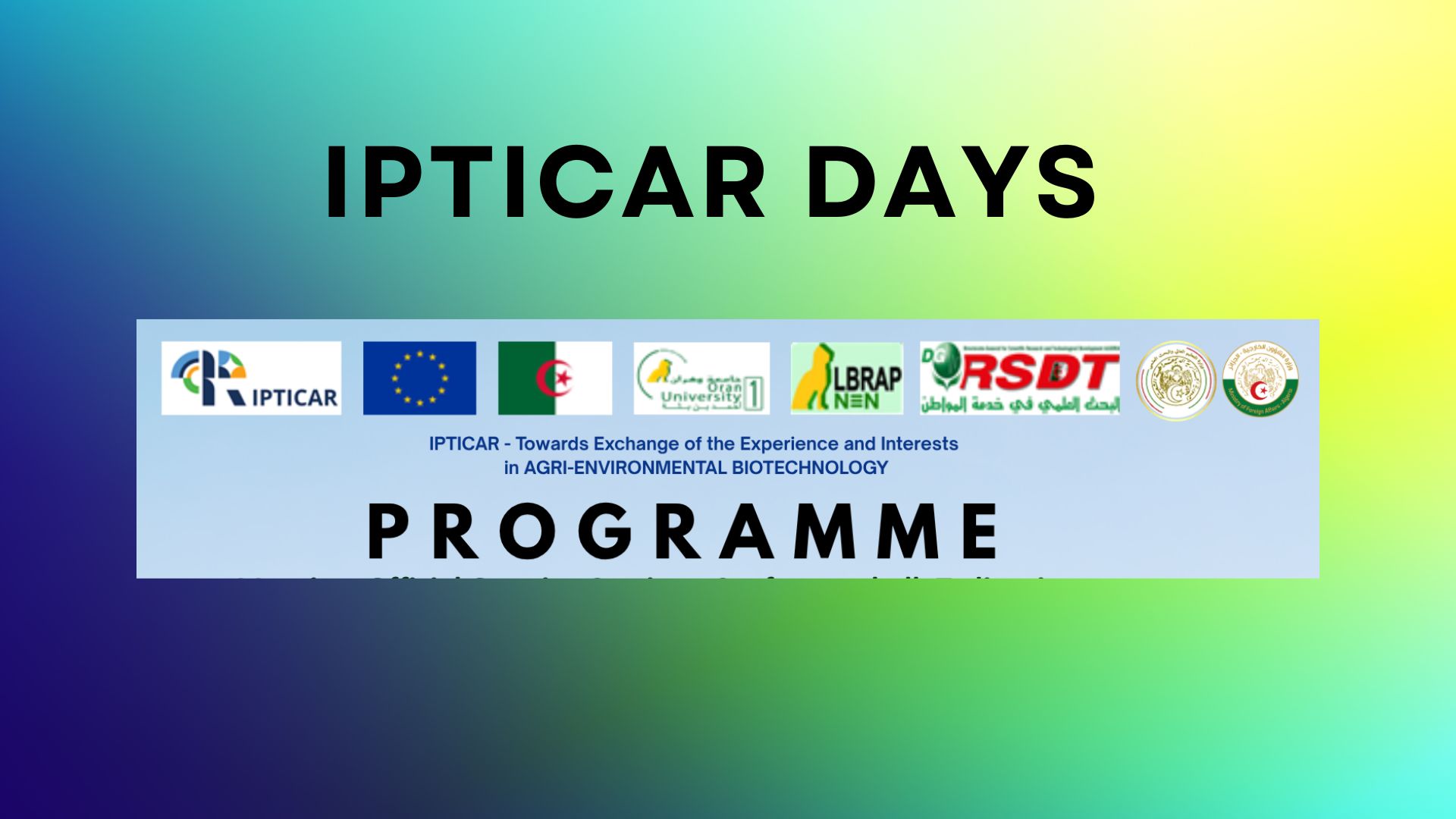  IPTICAR DAYS PROGRAMME  